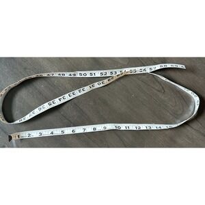 Vintage Dean Tape Measure Made in England 60 Inch Brass End Reinforced Fiberglas
